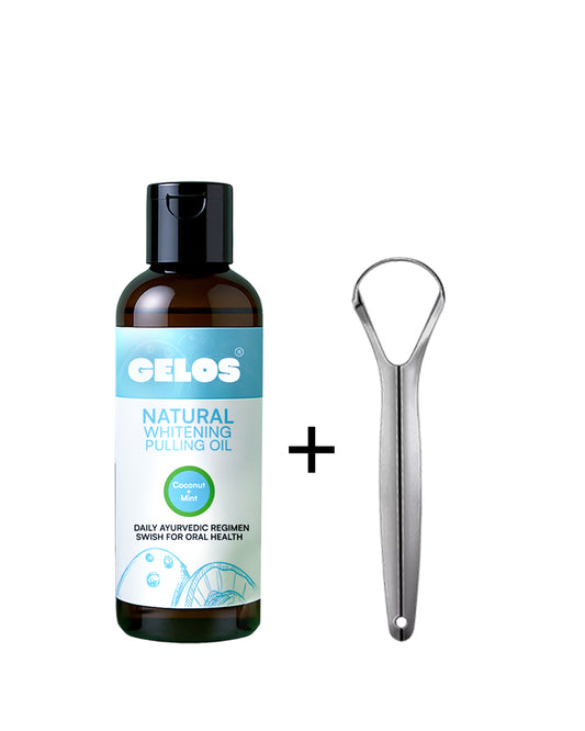 Pulling Oil - Coconut + Mint + Free Tongue scraper